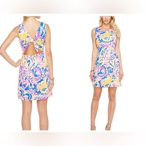 Lilly Pulitzer Courtney Sheath Mini Sleeveless Dress Cut Out Beach Resort 2